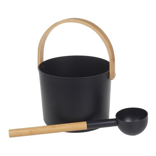 Sauna bucket with ladle - with,