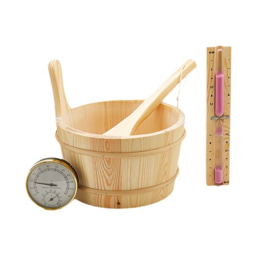 Wooden sauna bucket - wooden, and