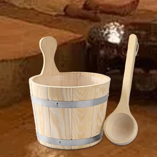 Sauna bucket and - bucket, ladle