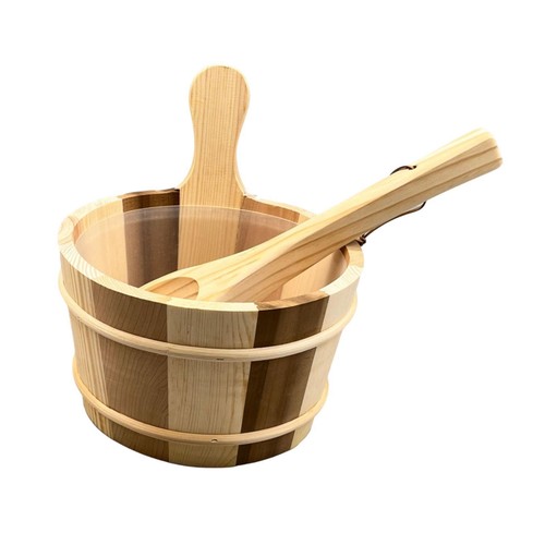 Wooden sauna bucket and - wooden,