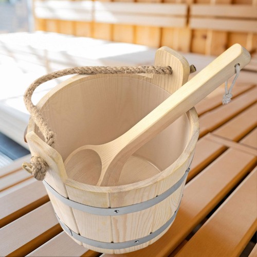 Wooden sauna barrel and ladle - sauna,