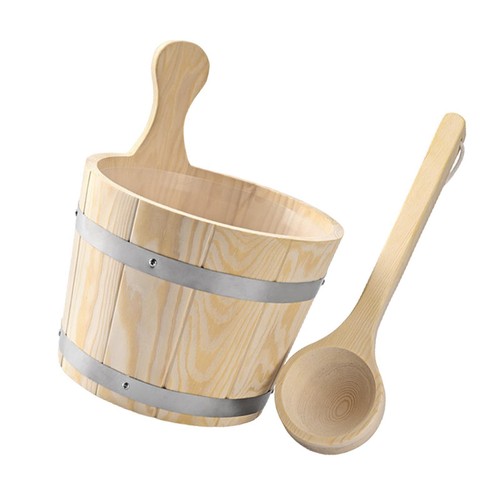 Sauna bucket and - and, ladle