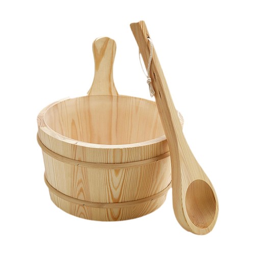 Wooden sauna bucket - wooden,