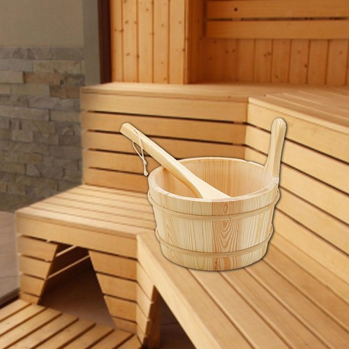 Sauna bucket and ladle water - bucket,