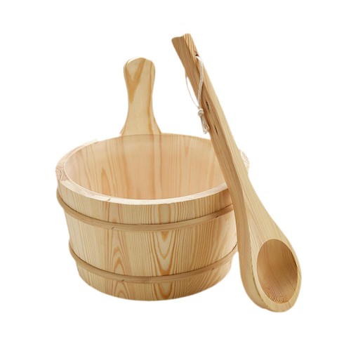 Wooden sauna bucket and - wooden,