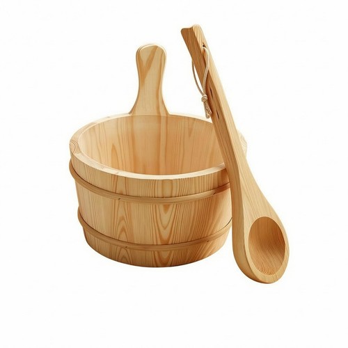 Wooden sauna pail vertical - sauna,