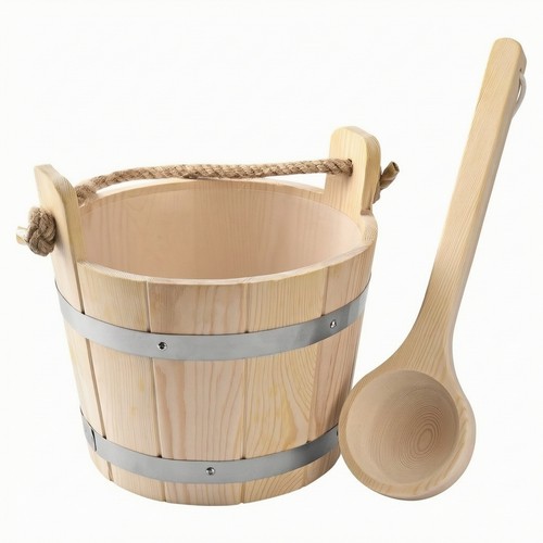 Sauna pail and ladle - sauna, 5l