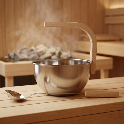 Stainless steel sauna - steel, 4l