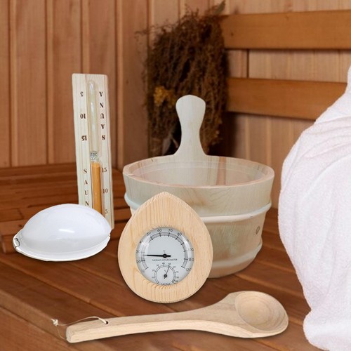 Sauna wooden bucket and - wooden, ladle