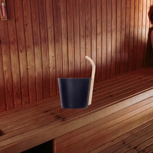 Sauna bucket with ladle - with,