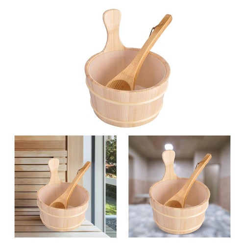 Solid wood sauna bucket - wood,