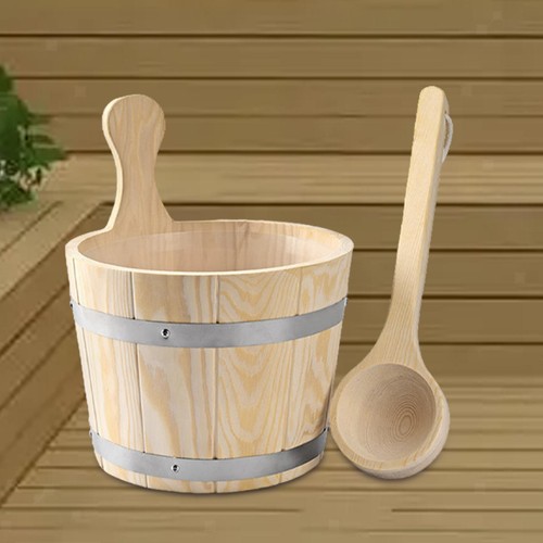 Sauna bucket and - sauna, ladle